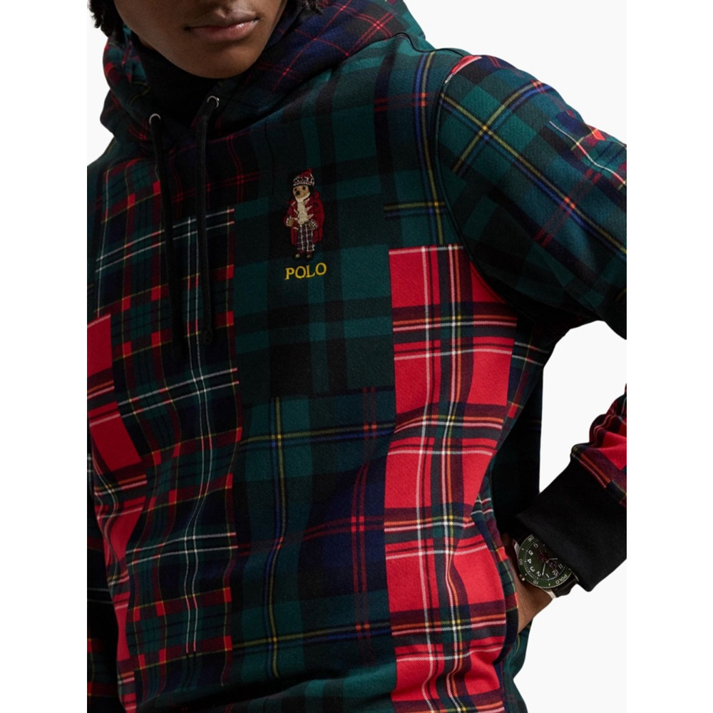 Polo Ralph Lauren Polo Bear Plaid Hoodie Medium NWT + Original Bag